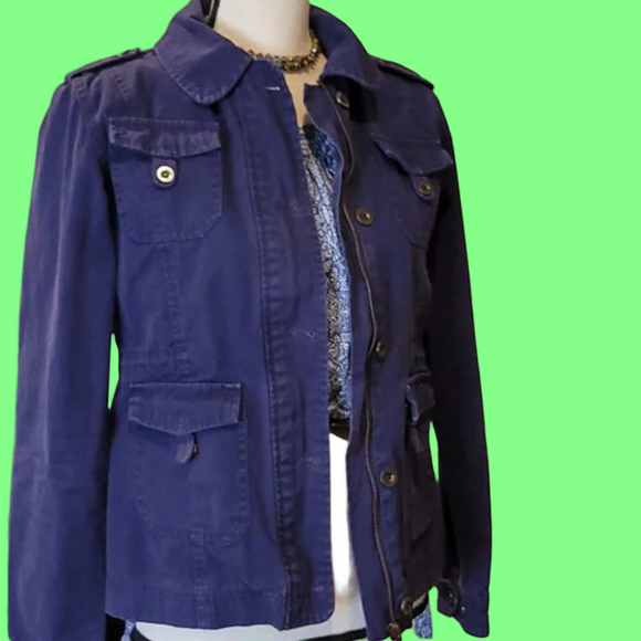 Charlotte Russe Jackets & Blazers - Blue Cargo Style Jacket